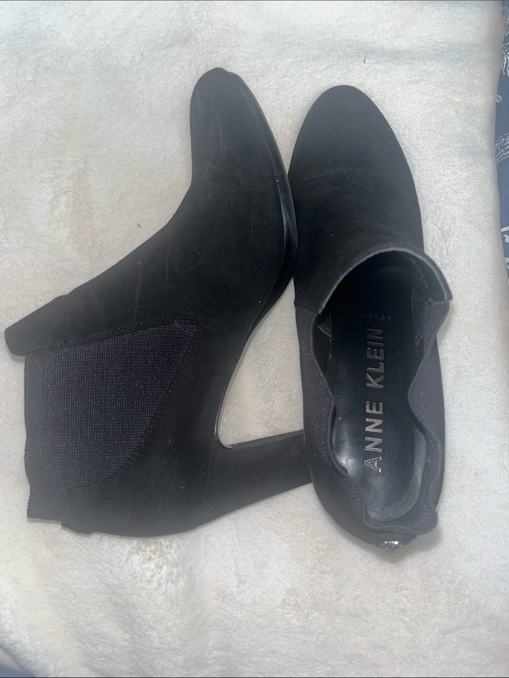 Anne Klein Black Chelsea Ankle Booties